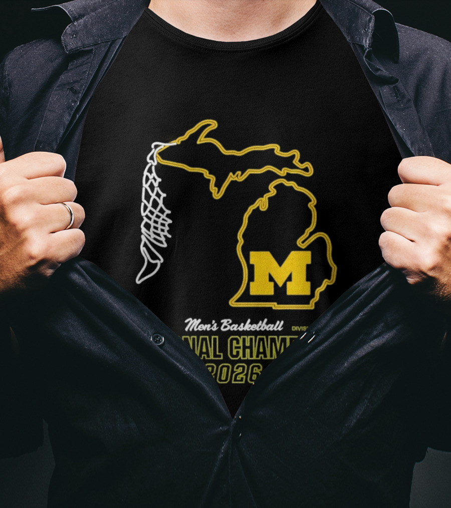 Michigan Wolverines National Champions 2026 MBB NET T-Shirt