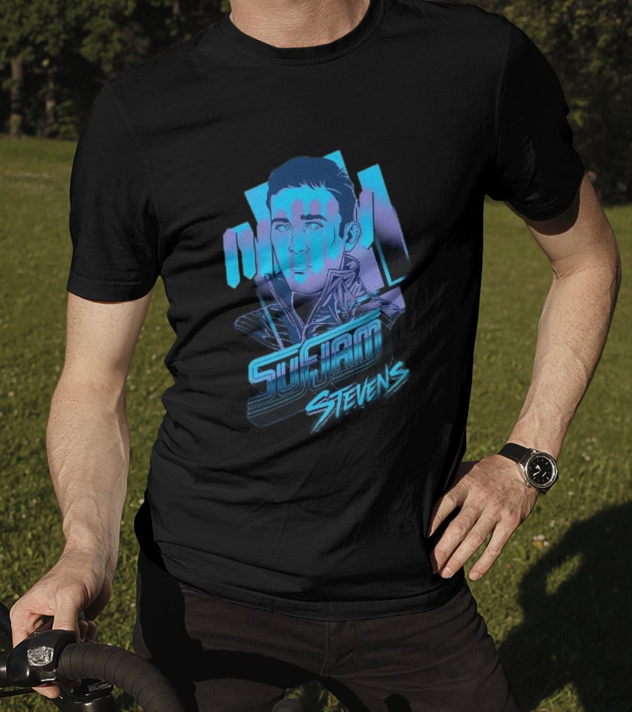 Sufjan Stevens Retro Futuristic Neon T-Shirt