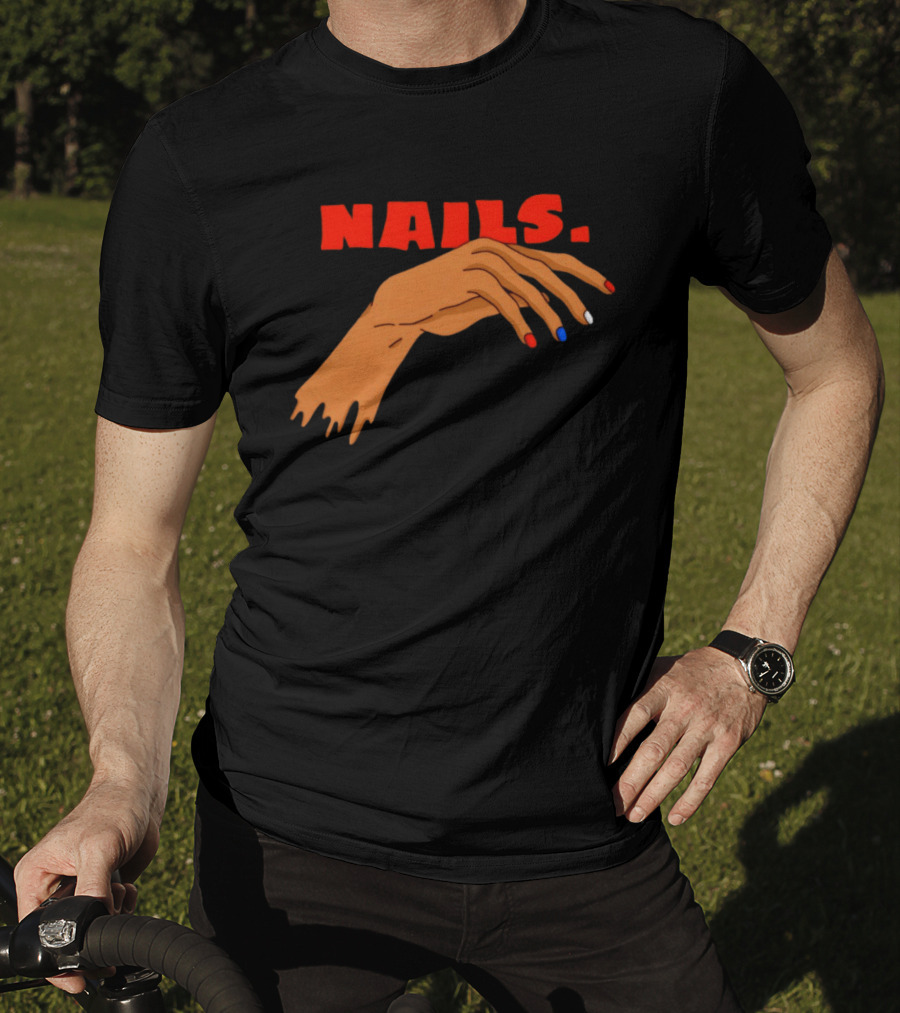 Nails Red Blue White OKC Thunder T-Shirt