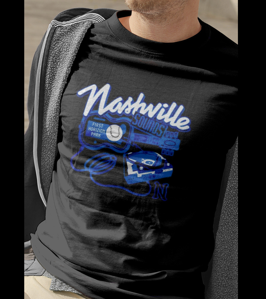 Nashville Sounds First Horizon Park Guitar Music T-Shirt