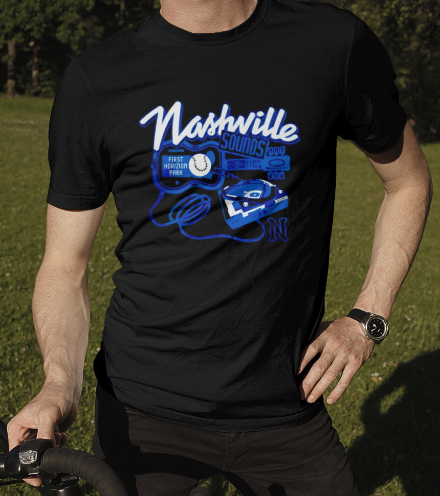 Nashville Sounds First Horizon Park Guitar Music T-Shirt