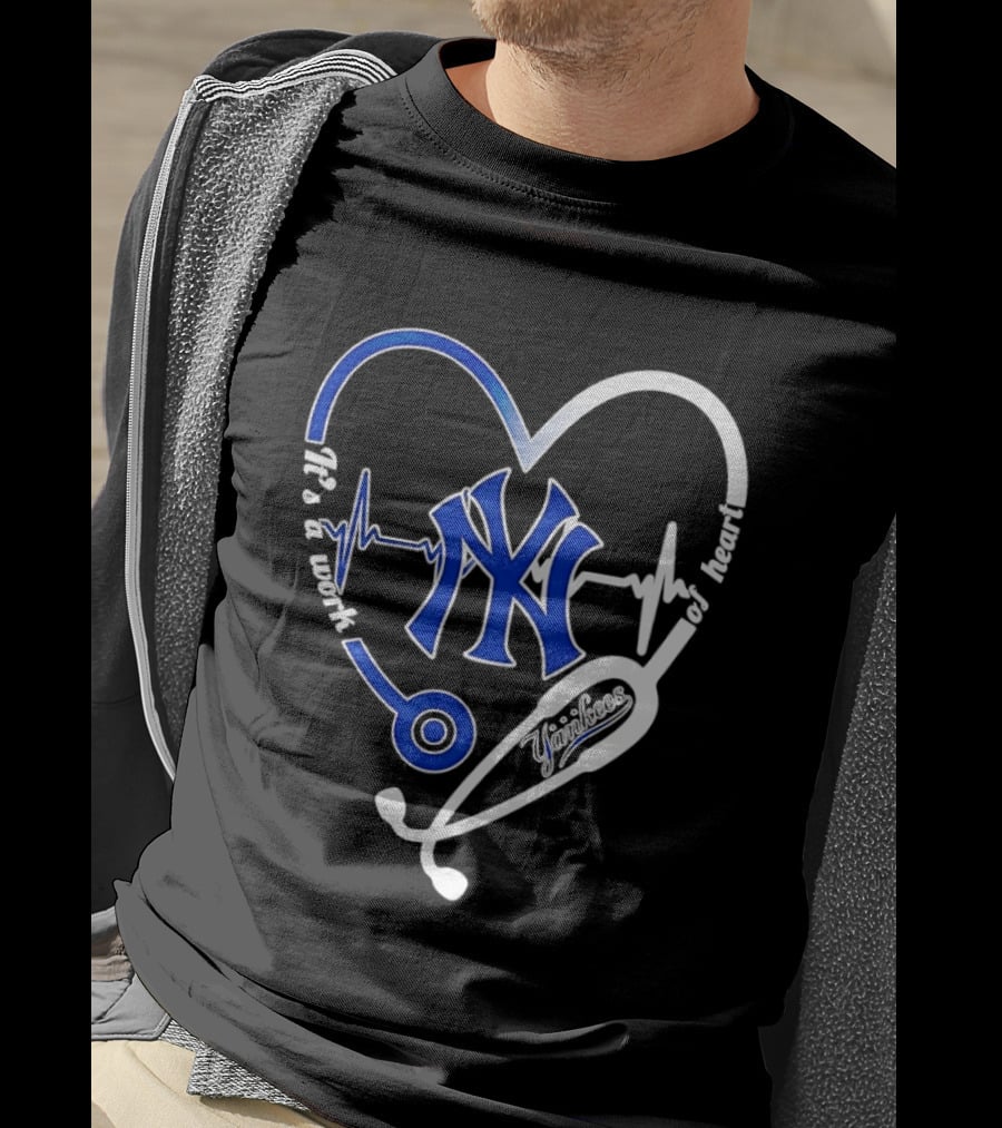 New York Yankees Heartbeat Stethoscope MLB Fan T-Shirt