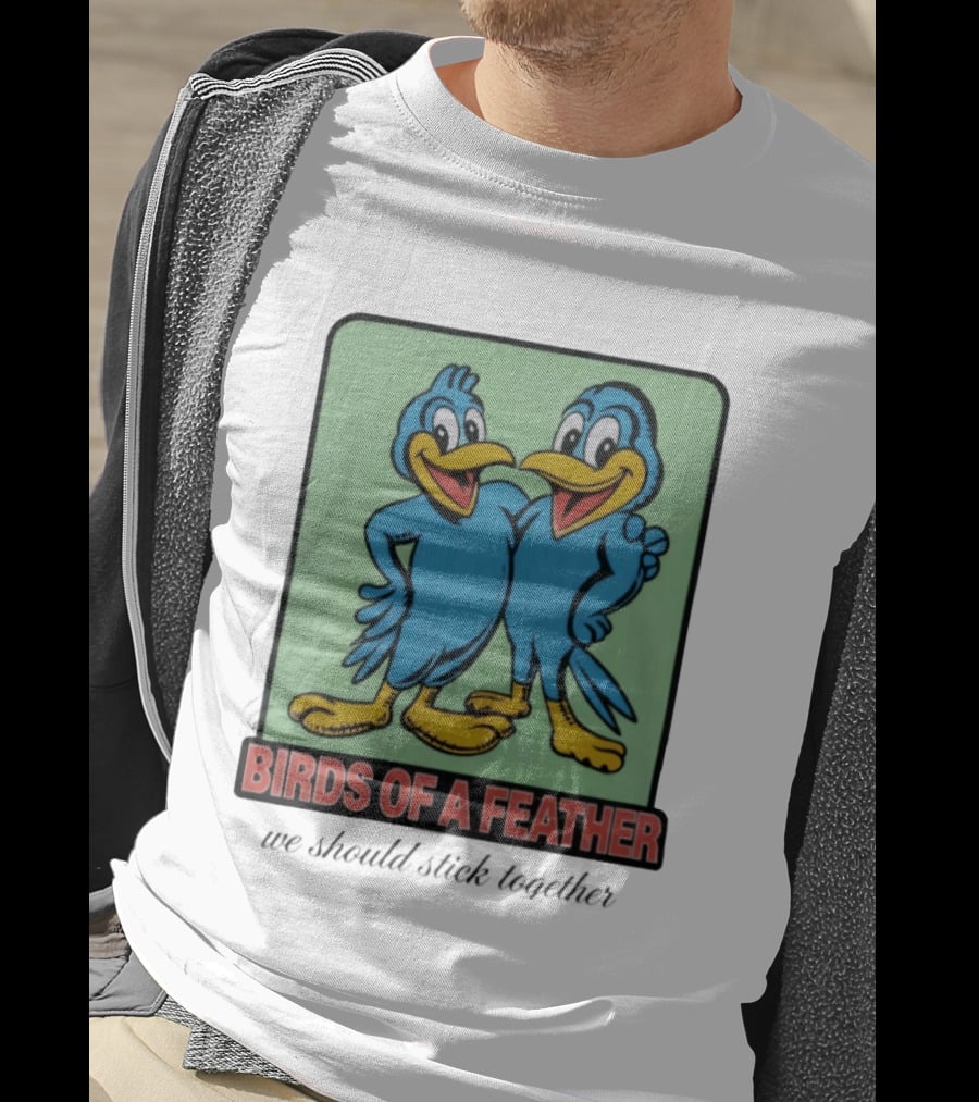 Billie Eilish Birds Of A Feather We Should Stick Together Vintage Cartoon Clothing T-Shirt