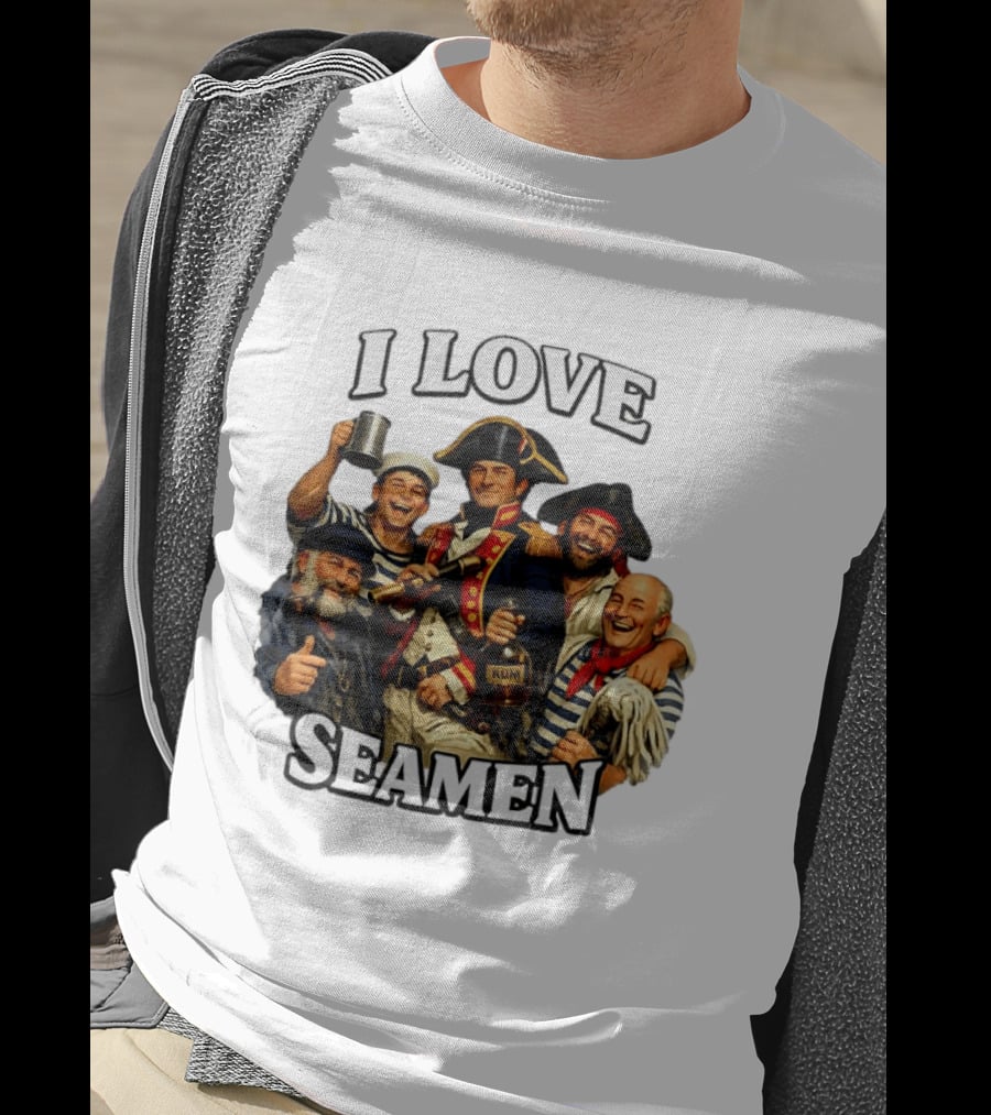 I Love Seamen Pirate Rum Crew Celebrating Together T-Shirt