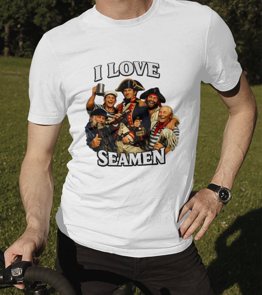 I Love Seamen Pirate Rum Crew Celebrating Together T-Shirt