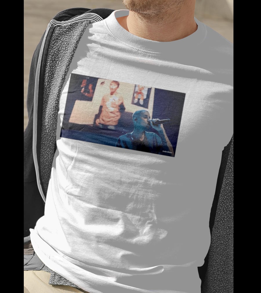 Justin Bieber Coachella Singing Nostalgia With You 2000s Fashion T-Shirt