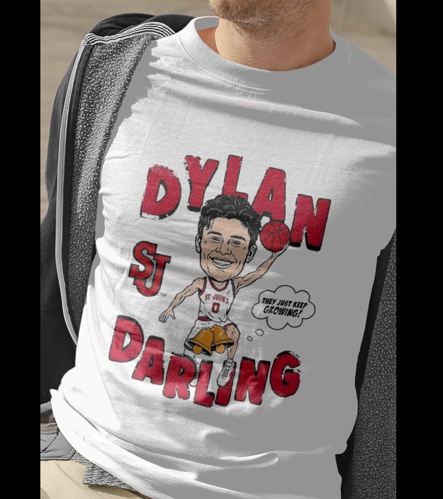 Dylan Darling St J Basketball Keep Growing Player Sketch T-Shirt