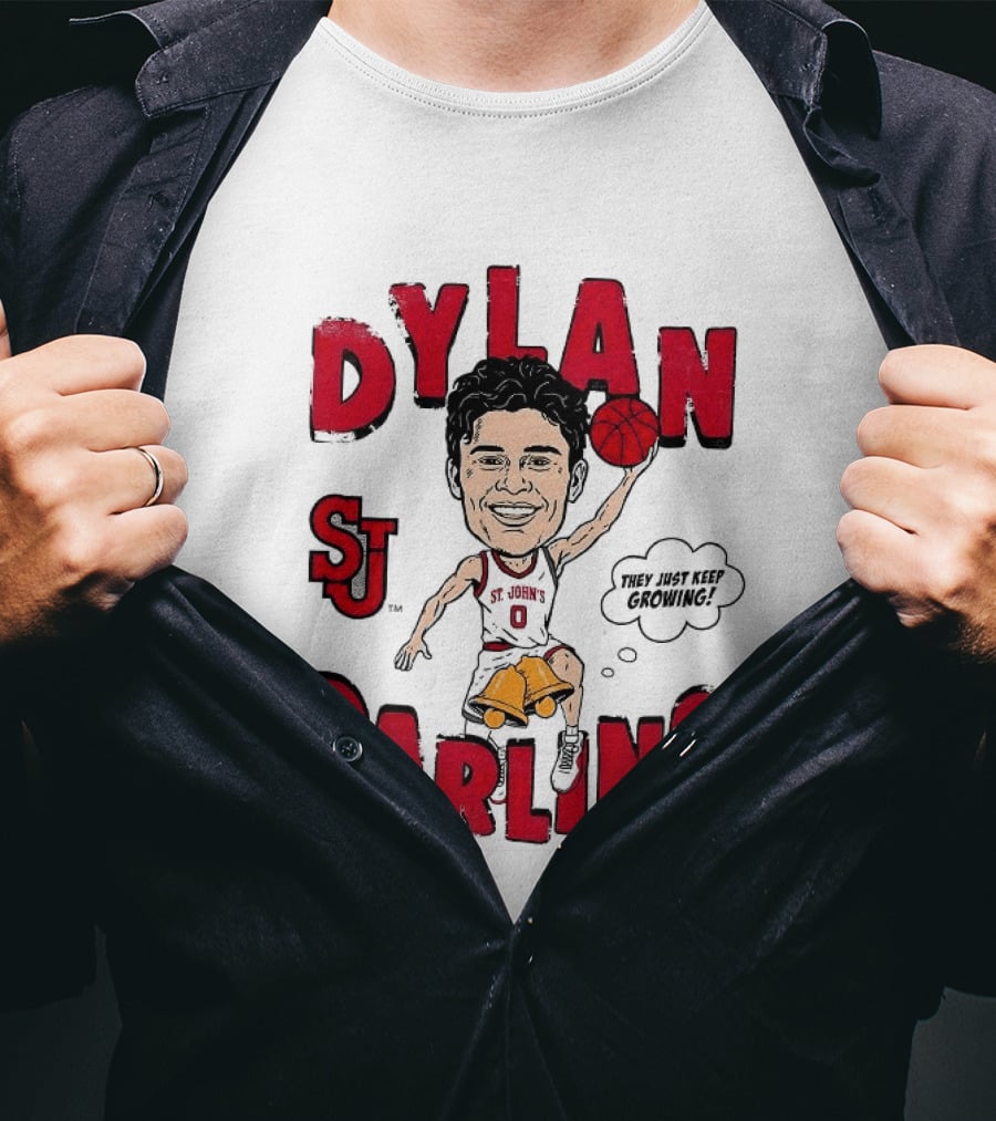 Dylan Darling St J Basketball Keep Growing Player Sketch T-Shirt