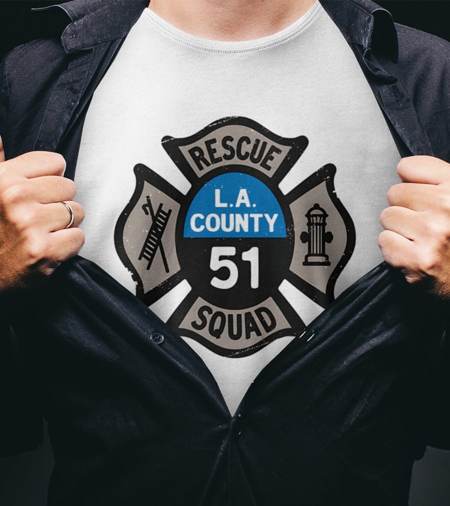 L.A. County Rescue Squad 51 Firefighter T-Shirt