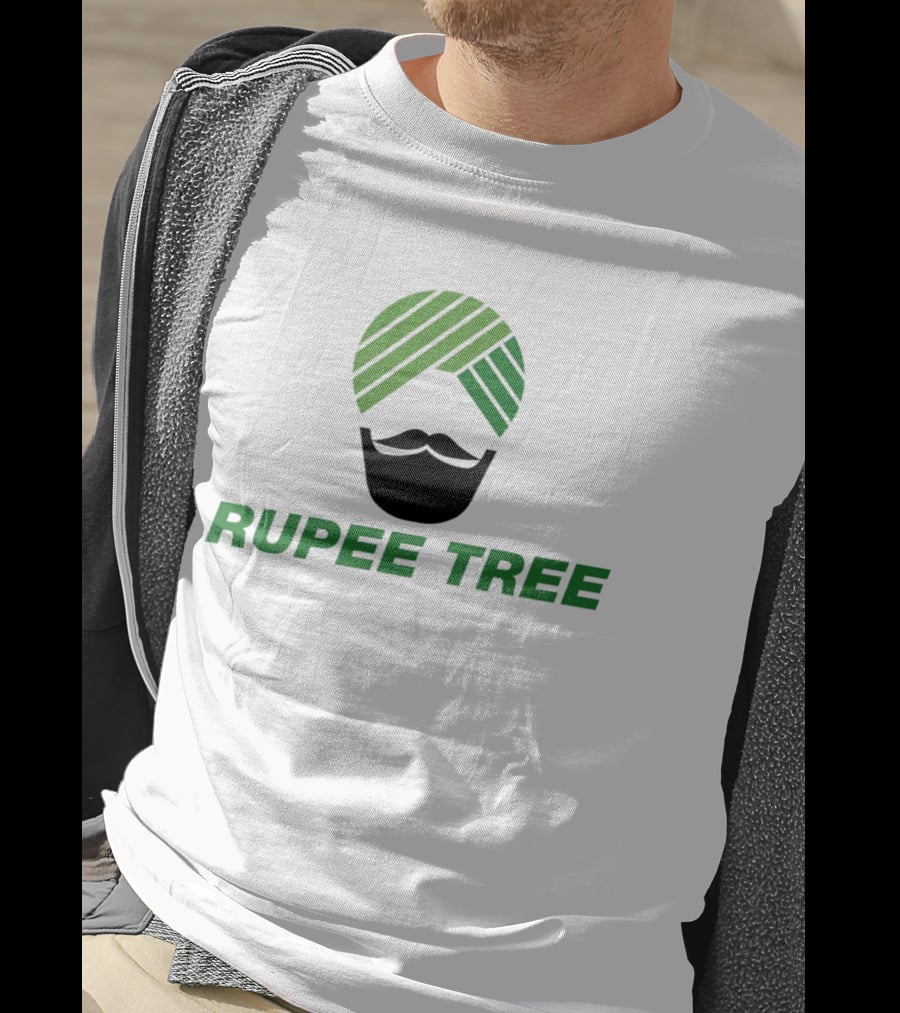Rupee Tree Turban Beard Icon Indian T-Shirt