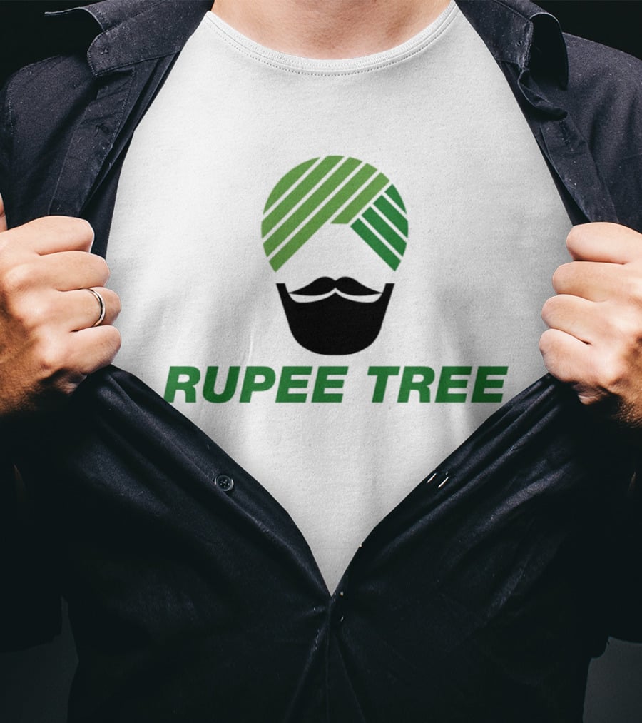 Rupee Tree Turban Beard Icon Indian T-Shirt