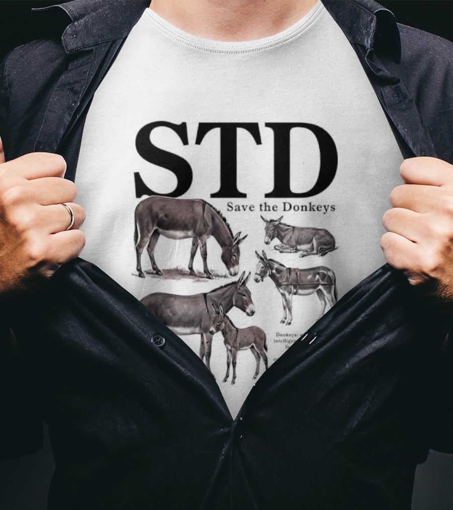 STD Save The Donkeys Animal Conservation Awareness T-Shirt