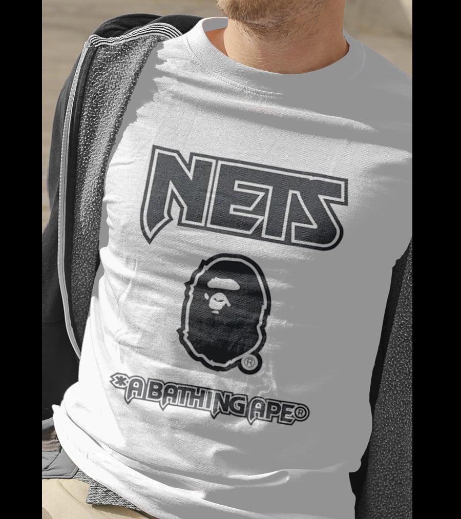 New Jersey Nets NBA A Bathing Ape Collaboration T-Shirt