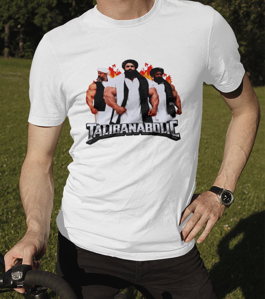 Talibanabolic Bodybuilders With Flames T-Shirt