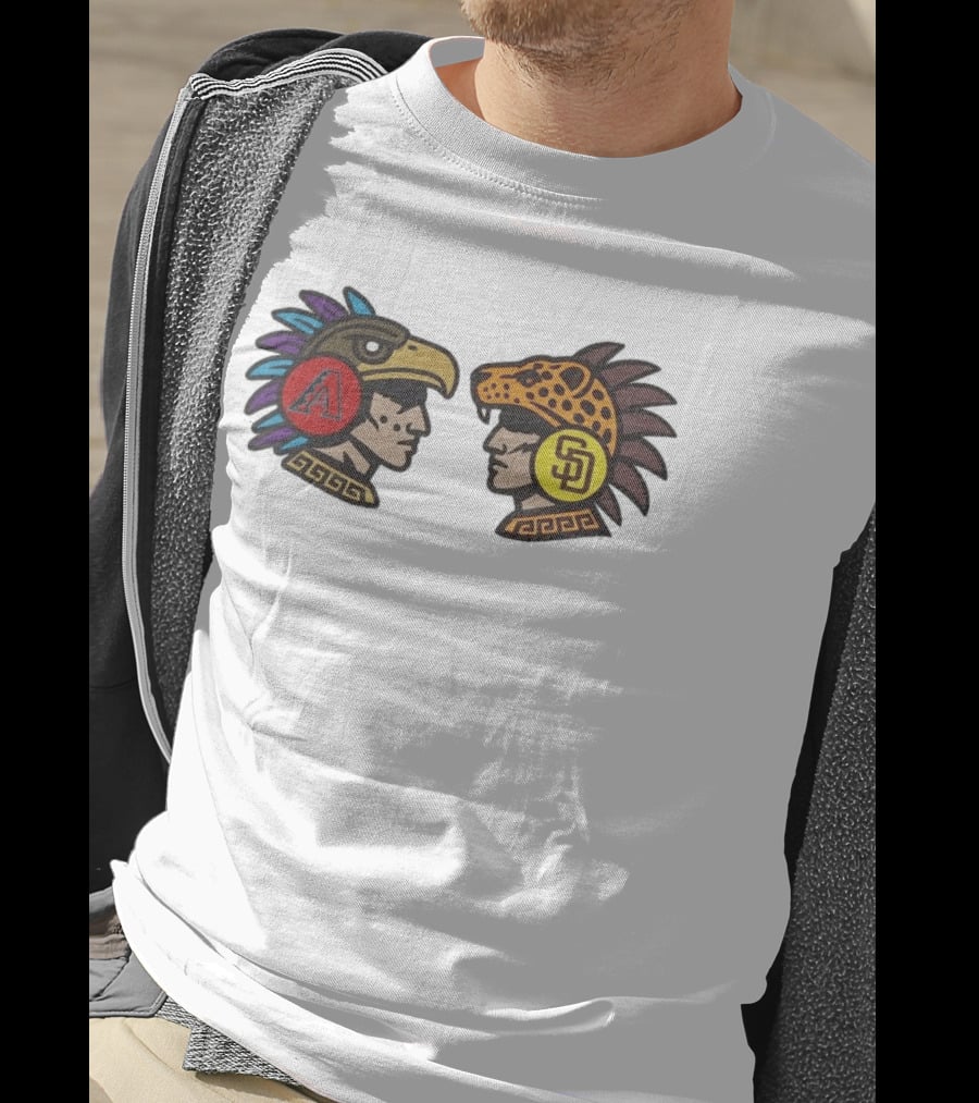 2026 MLB World Tour Mexico City Series Diamondbacks Vs Padres Aztec Style Logos T-Shirt