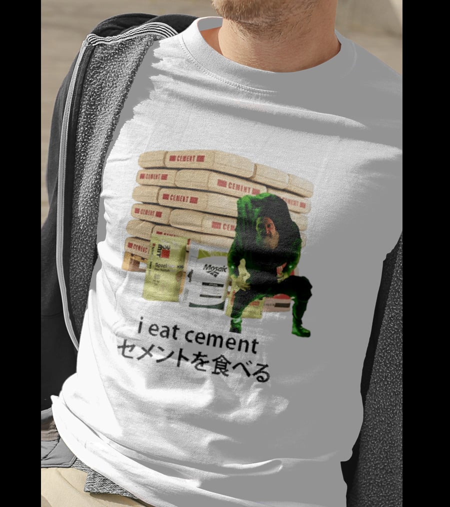 I Eat Cement Surreal Humor Poe's Favorite Snack Cement T-Shirt