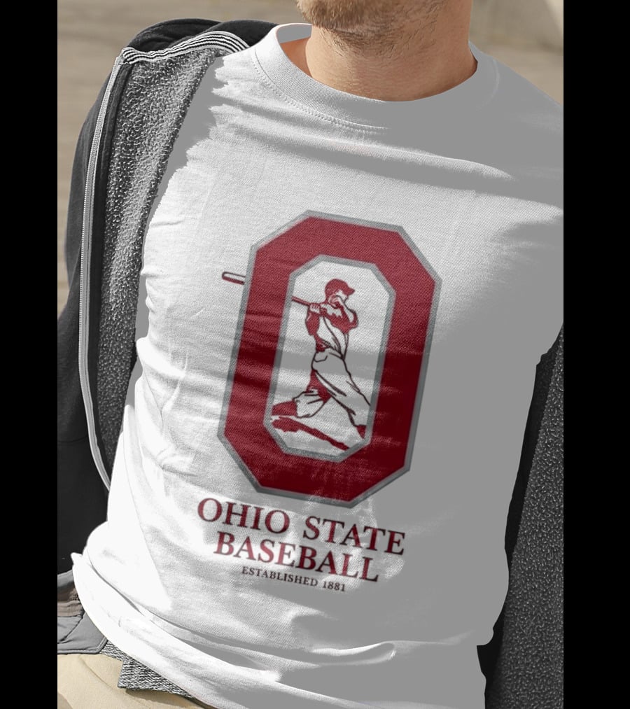 Ohio State Baseball Established 1881 Buckeyes Iconic "O" And Batter T-Shirt
