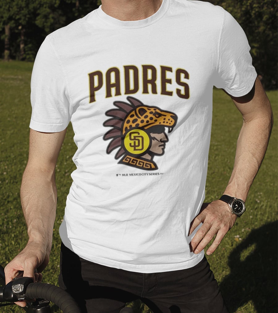 San Diego Padres MLB Mexico City Series 2026 Aztec Jaguar Warrior T-Shirt