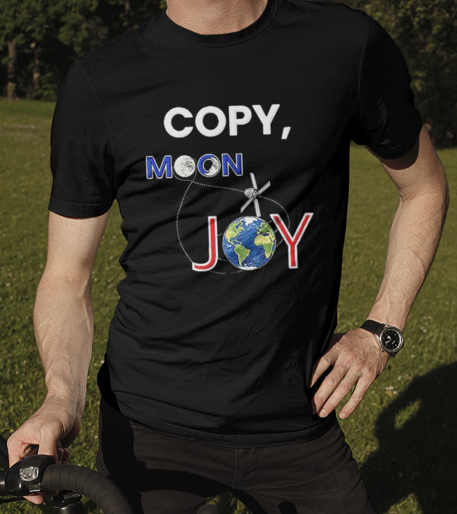 Copy Moon Joy Earth Astronaut Artemis II T-Shirt