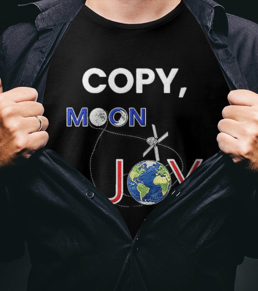 Copy Moon Joy Earth Astronaut Artemis II T-Shirt