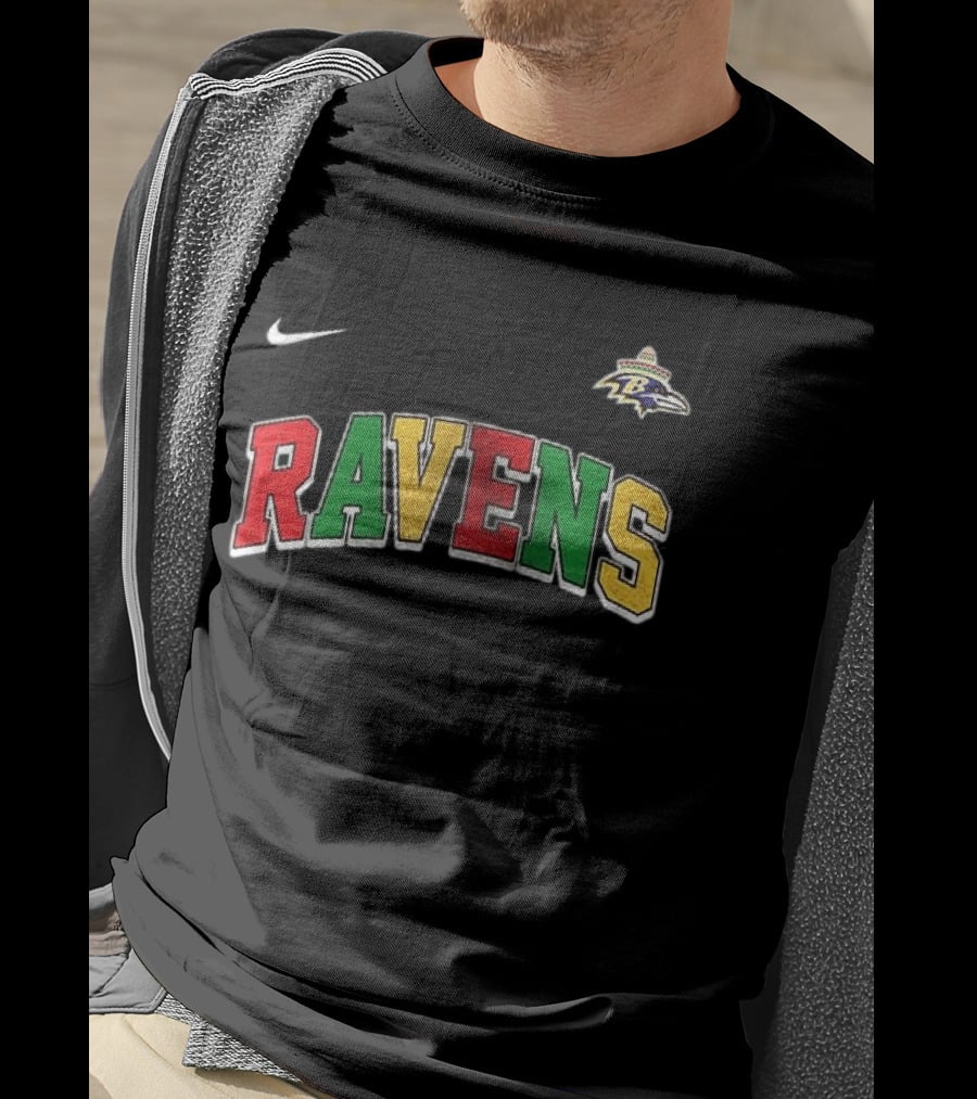 Baltimore Ravens Cinco De Drinko Bitchachos Nike Ravens T-Shirt