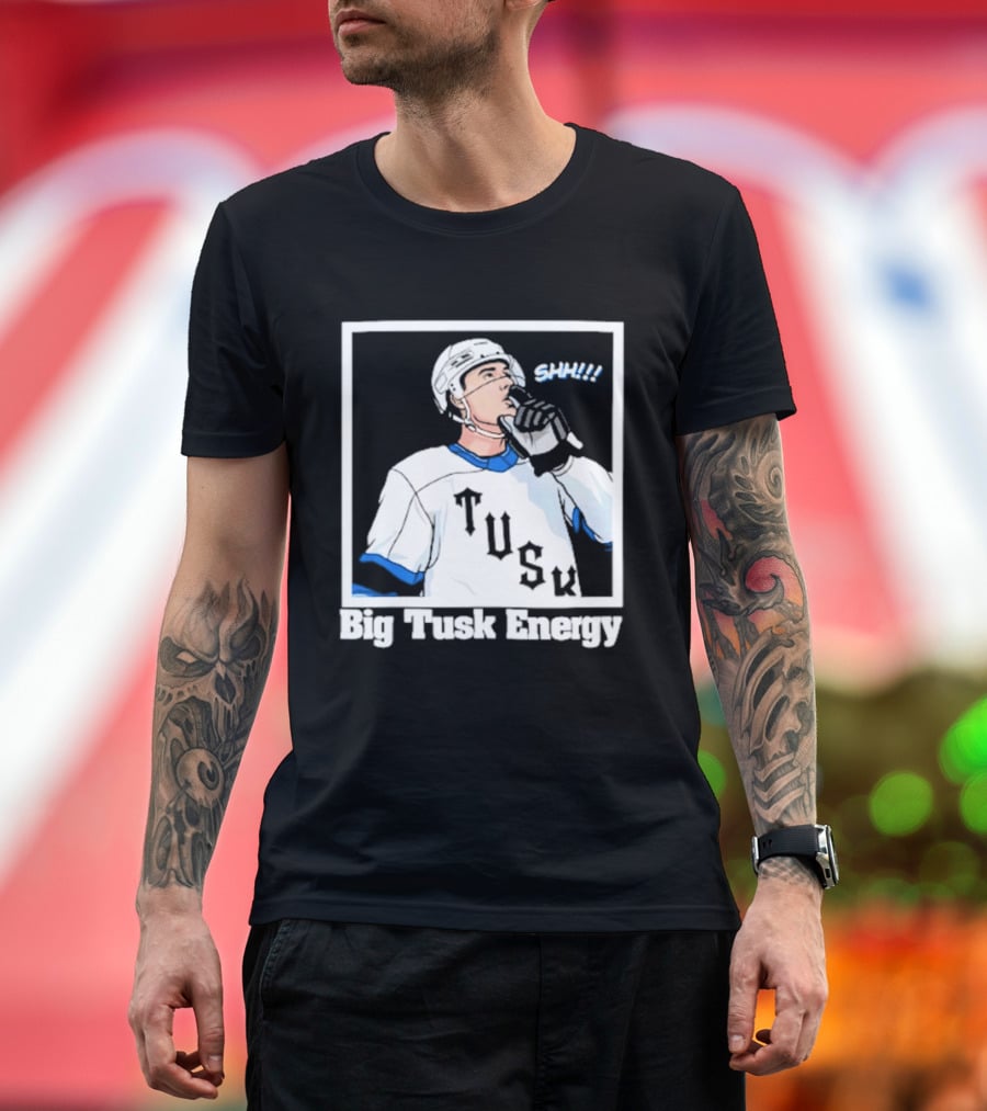 Big Tusk Energy Sip Hockey Tusk Player T-Shirt