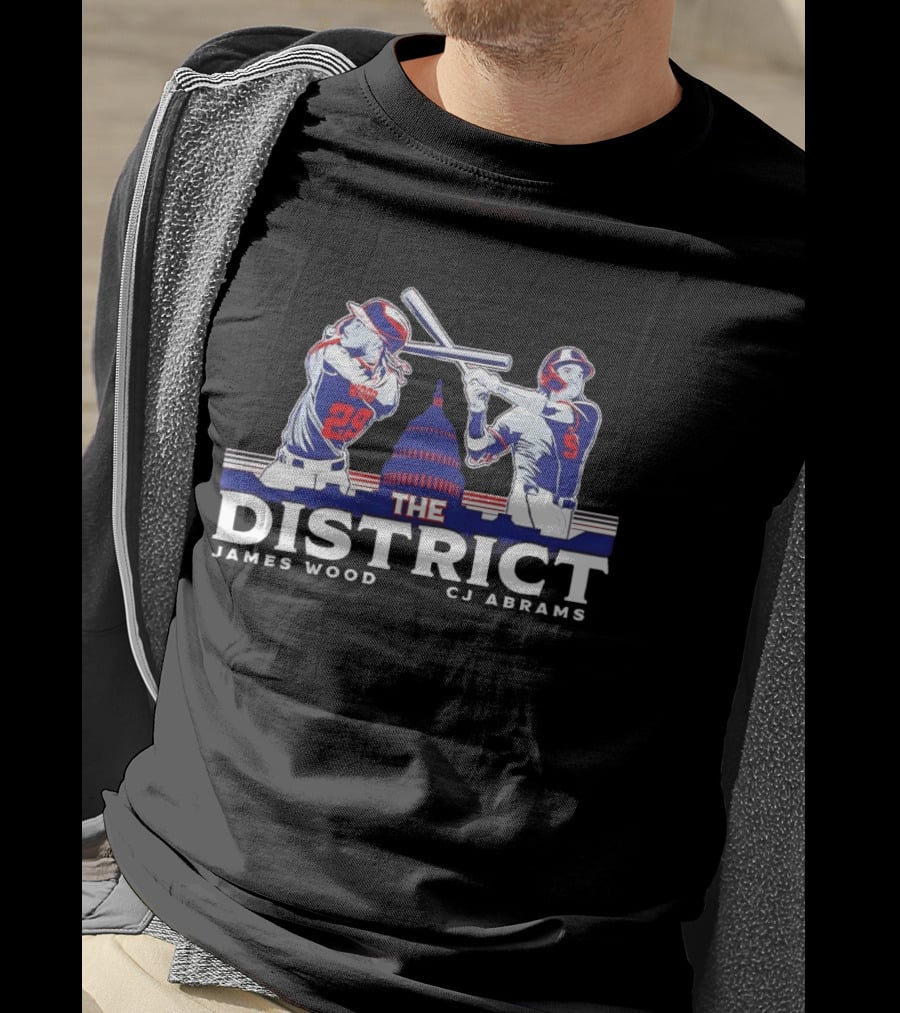 The District James Wood 29 CJ Abrams 5 Baseball Capitol Building T-Shirt