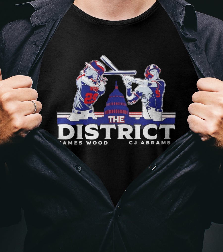 The District James Wood 29 CJ Abrams 5 Baseball Capitol Building T-Shirt