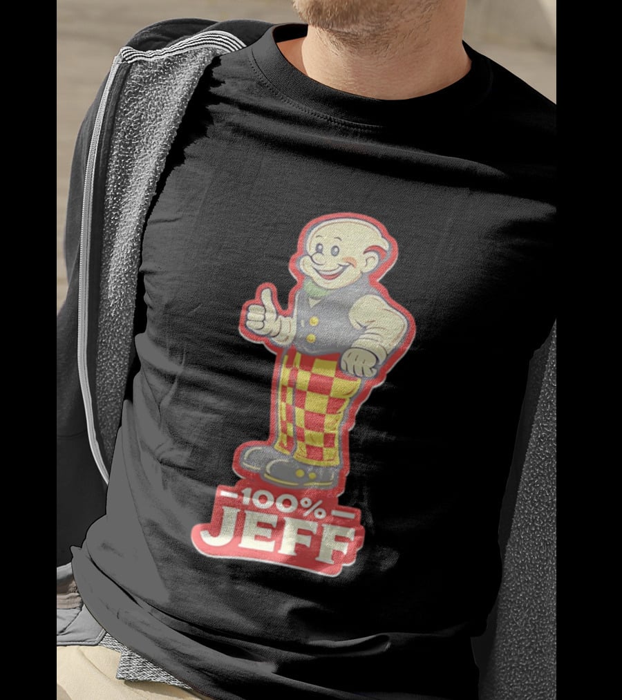 100 Percent Jeff Thumbs Up Character Checker Pants T-Shirt