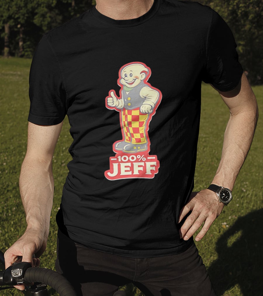 100 Percent Jeff Thumbs Up Character Checker Pants T-Shirt