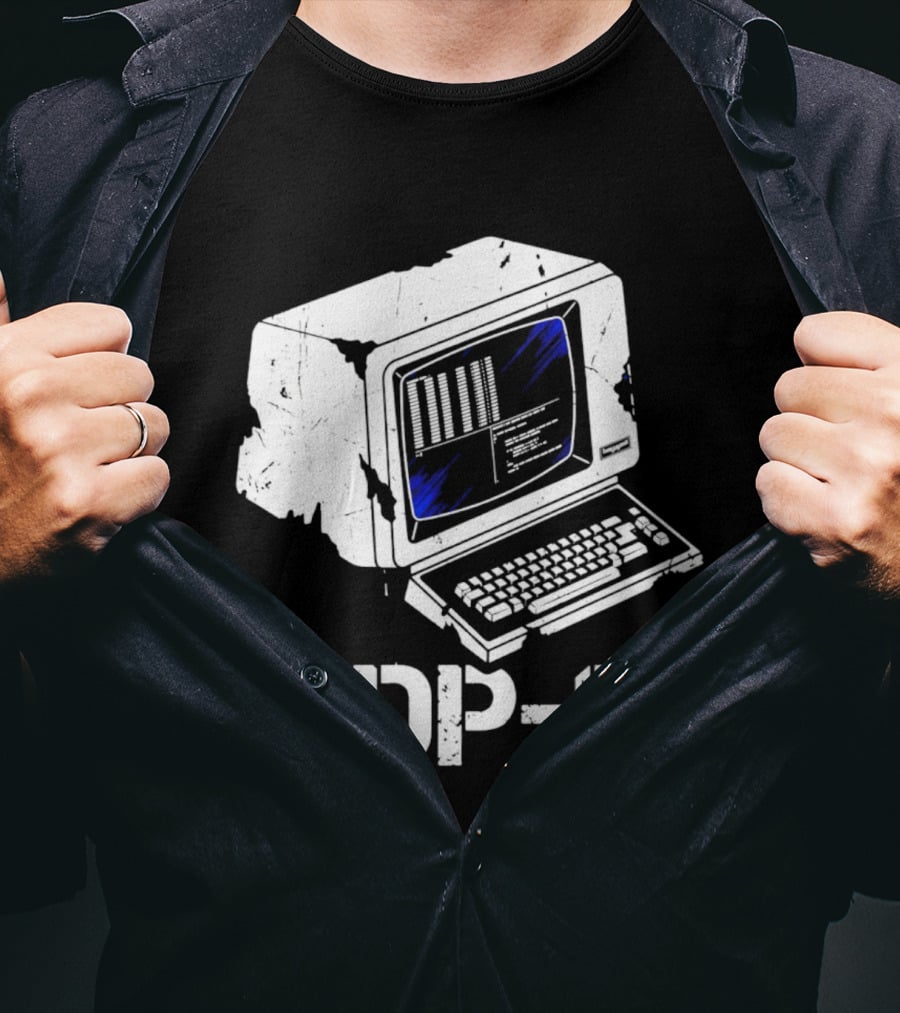 PDP 11 Vintage Computer Terminal Retro Distressed T-Shirt