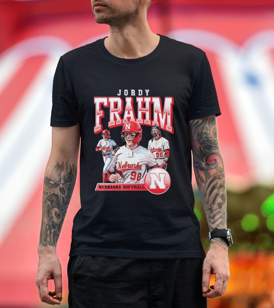 Jordy Frahm Nebraska Softball 98 Player Vintage 90s T-Shirt