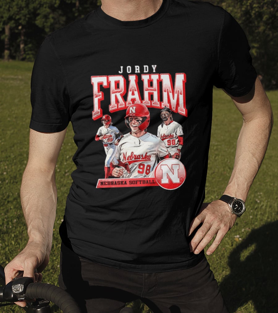 Jordy Frahm Nebraska Softball 98 Player Vintage 90s T-Shirt