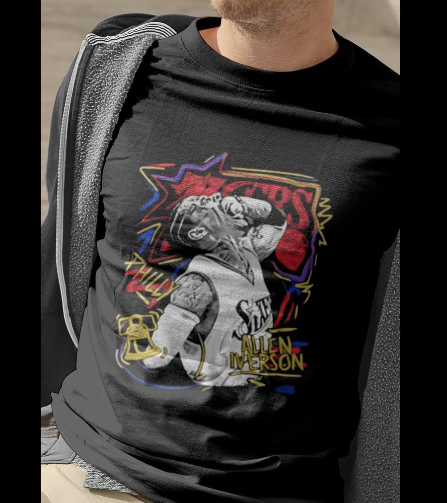 Porter Martone Allen Iverson 76ers Jersey Basketball Pop T-Shirt