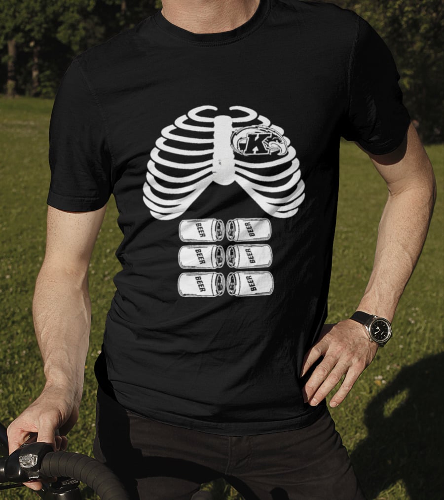 Kent State Senior Bar Crawl 2015 Skeleton Ribs Theme With K T-Shirt