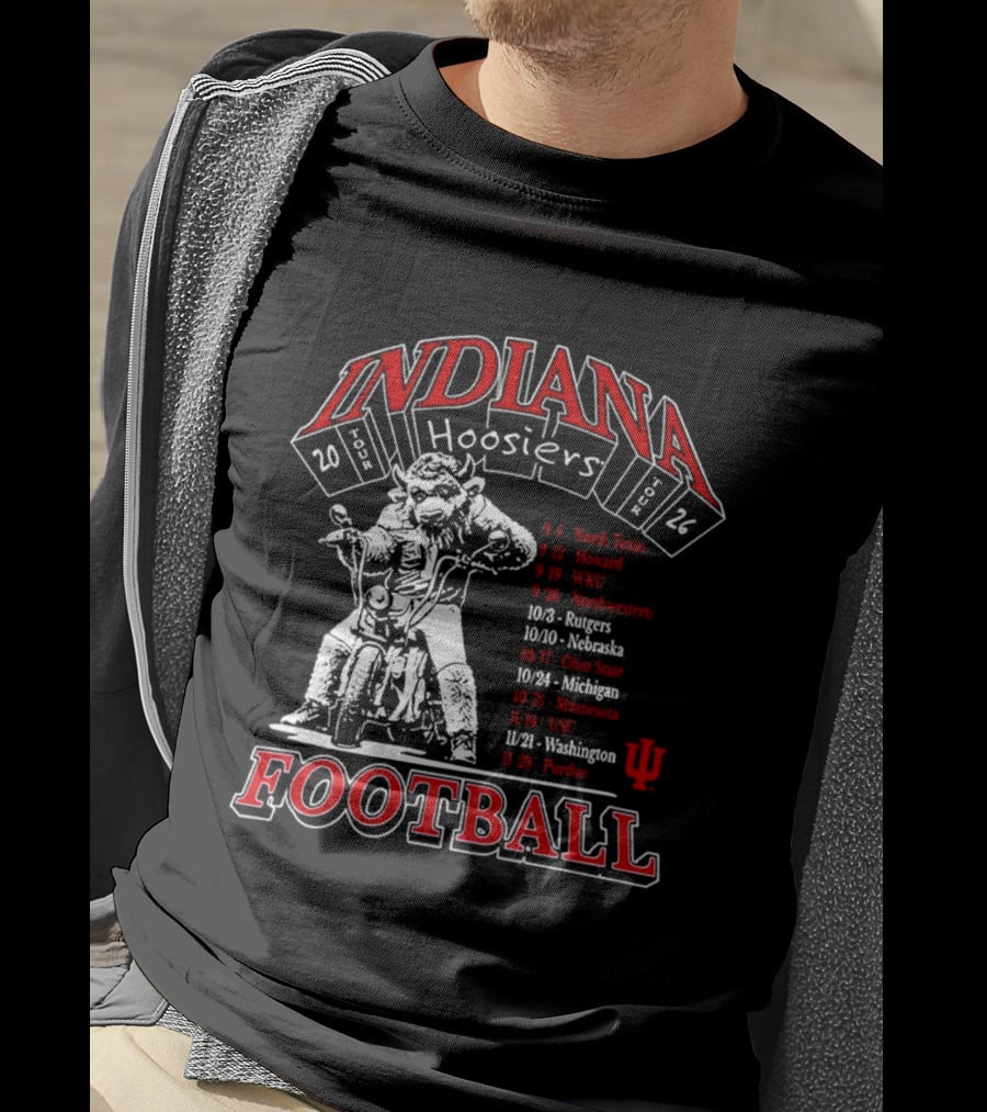 Indiana Hoosiers 2026 Football Schedule T-Shirt