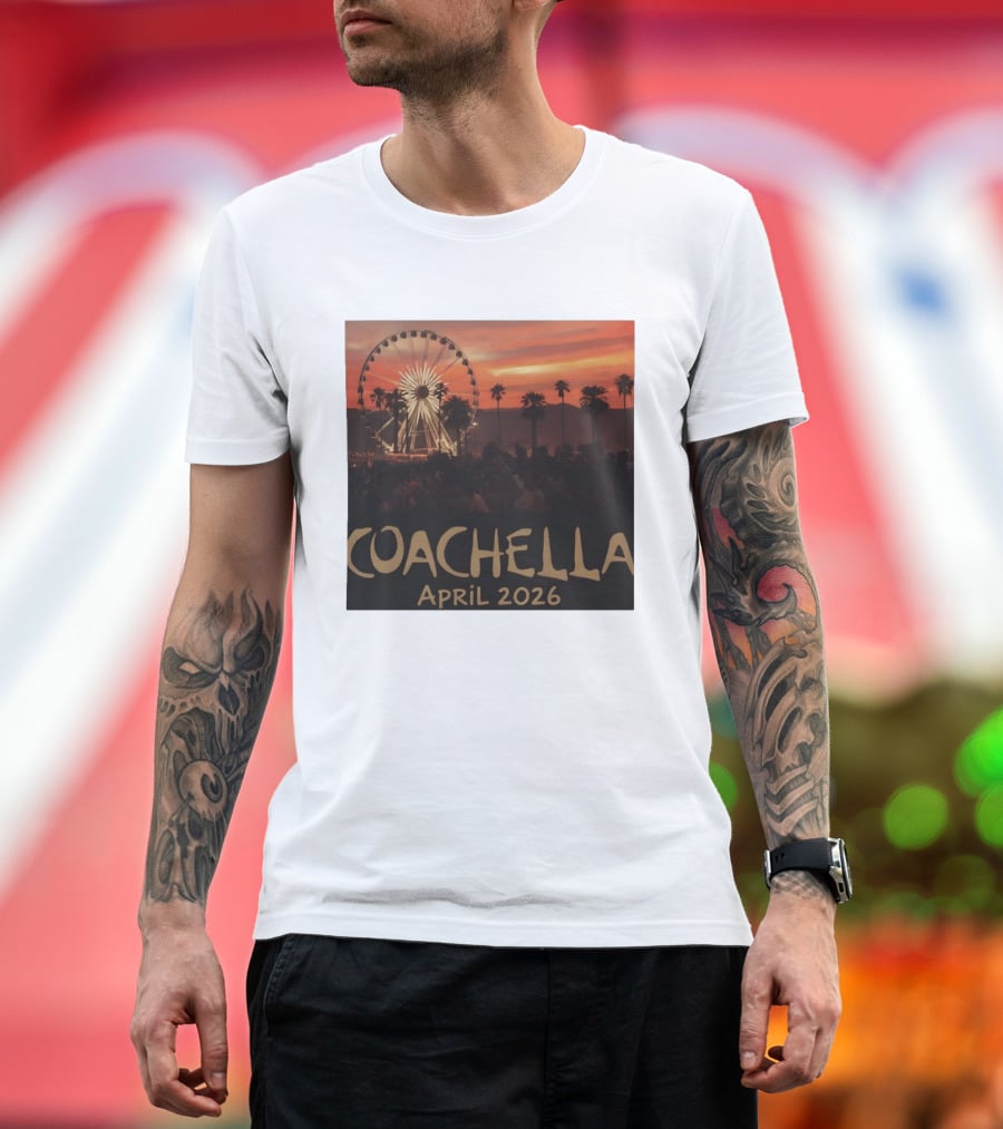 Coachella April 2026 Festival Sunset Ferris Wheel T-Shirt