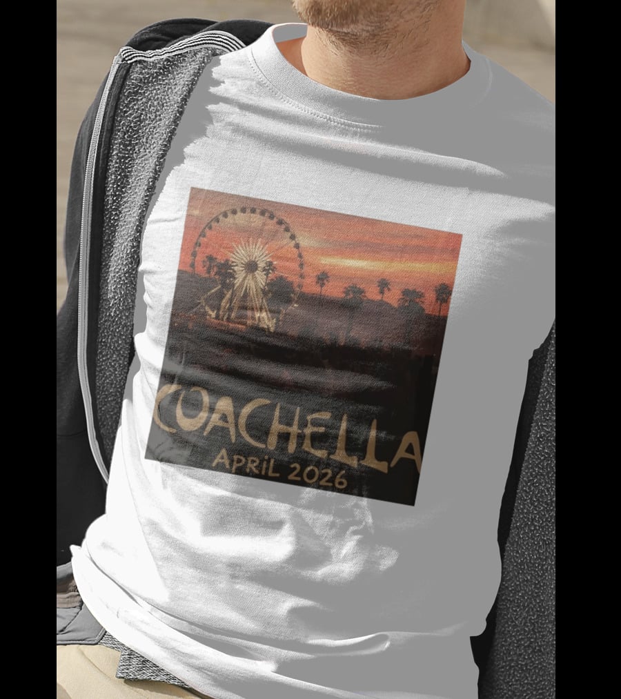 Coachella April 2026 Festival Sunset Ferris Wheel T-Shirt