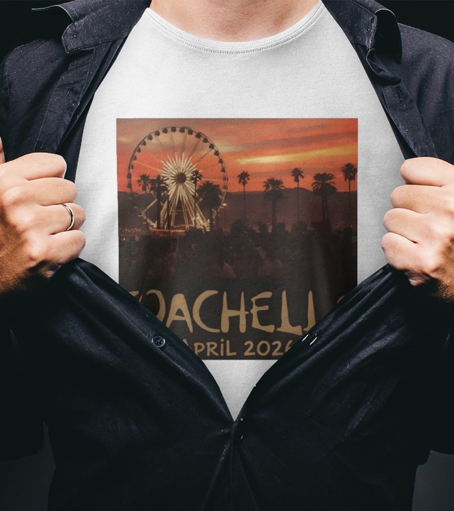 Coachella April 2026 Festival Sunset Ferris Wheel T-Shirt