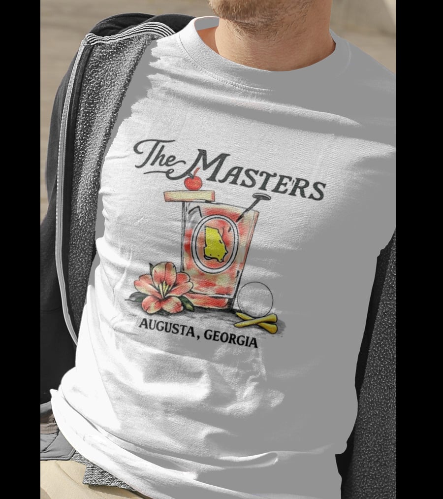 The Masters Tournament Augusta Georgia 2026 Cocktail Floral Map T-Shirt