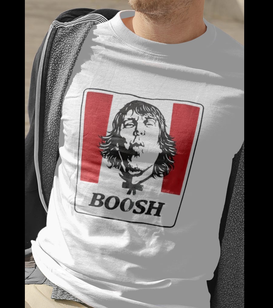 The Mighty Boosh Boosh Face Red Stripes T-Shirt