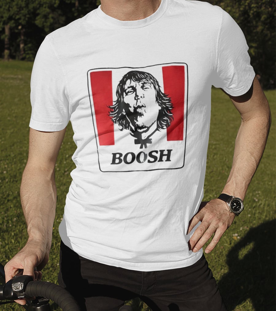 The Mighty Boosh Boosh Face Red Stripes T-Shirt