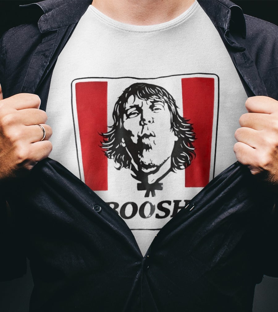 The Mighty Boosh Boosh Face Red Stripes T-Shirt