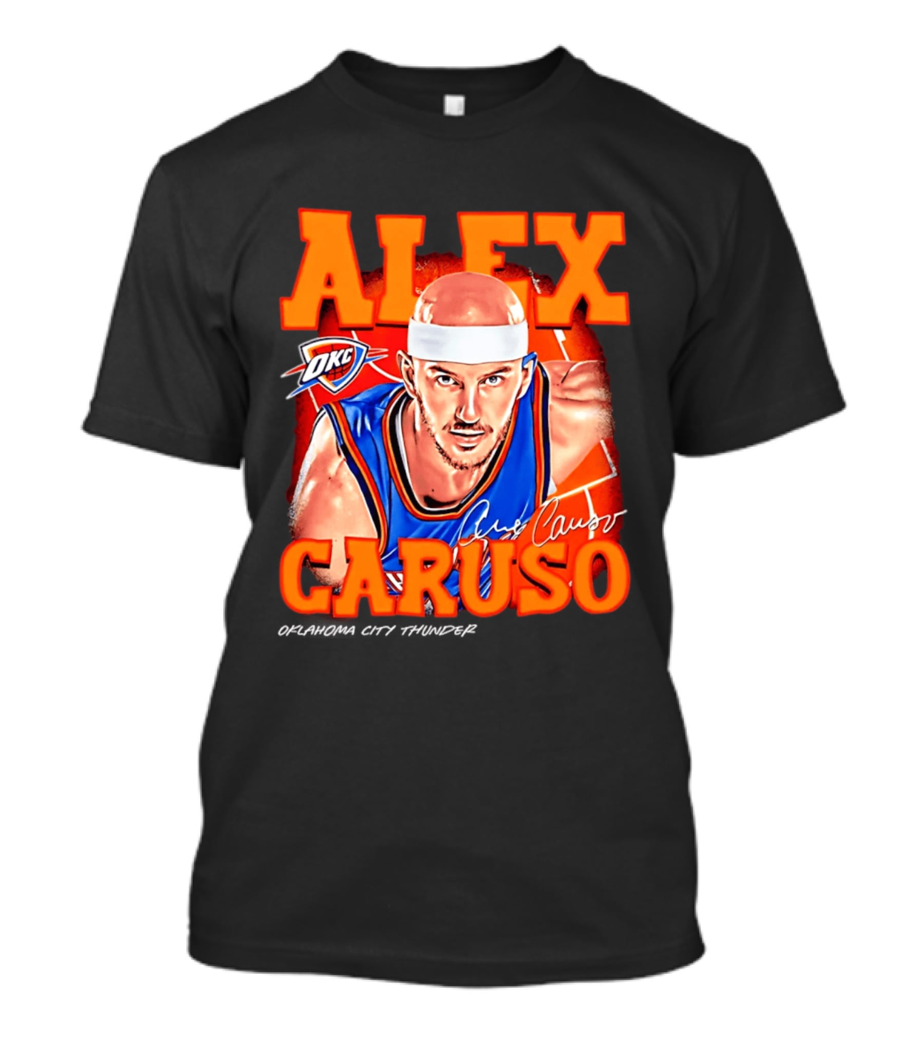 Alex Caruso Oklahoma City Thunder OKC Basketball Airbrush T-Shirt