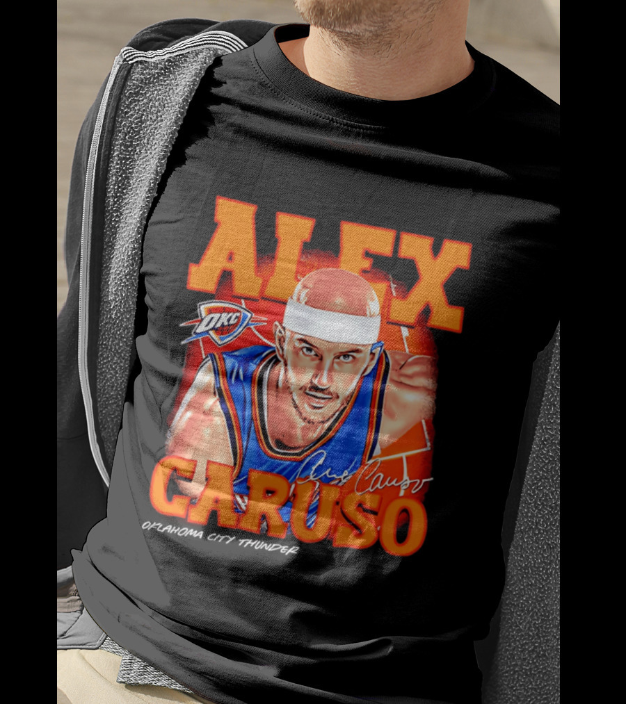 Alex Caruso Oklahoma City Thunder OKC Basketball Airbrush T-Shirt
