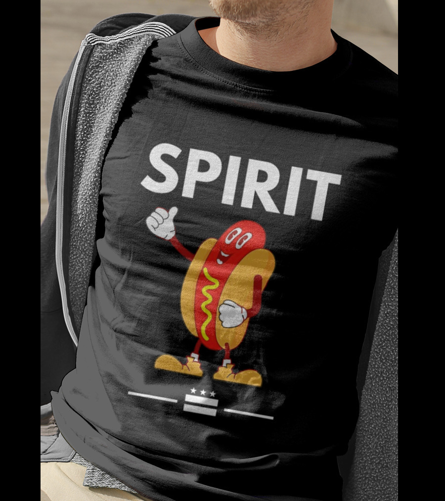 Spirit Hotdog Thumbs Up Cartoon T-Shirt