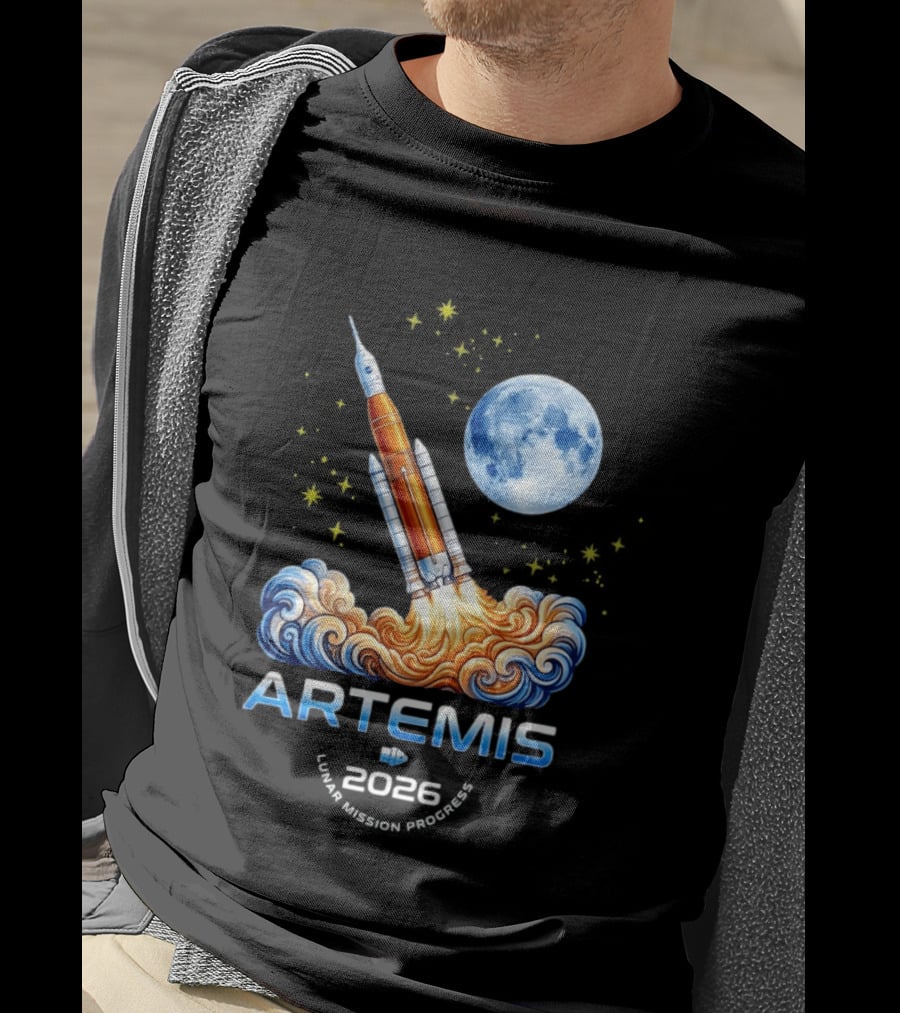 Artemis II 2026 NASA Moon Rocket Launch Space Program T-Shirt