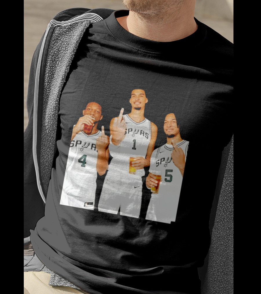San Antonio Spurs Trinity Beers And Middle Finger Gesture T-Shirt
