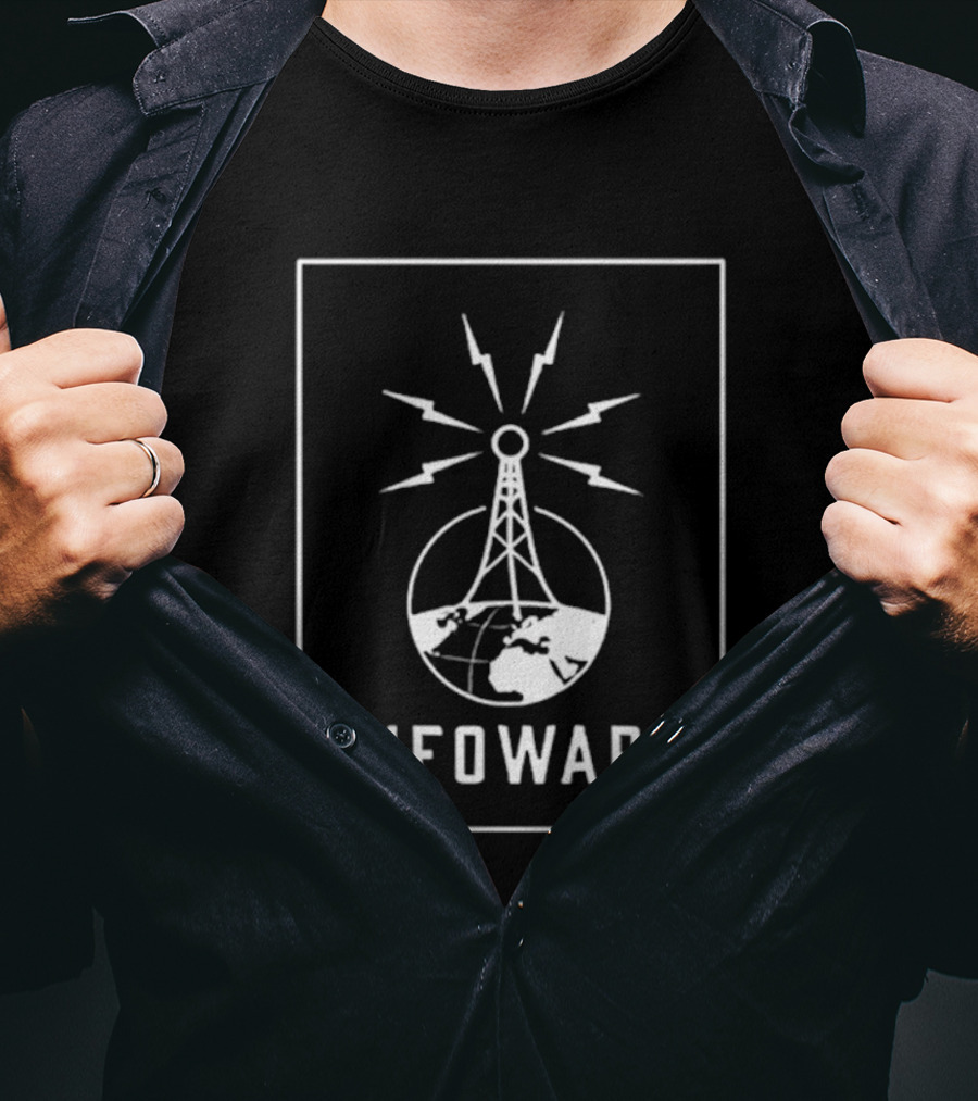 Infowars Global Broadcast Tower With Lightning T-Shirt