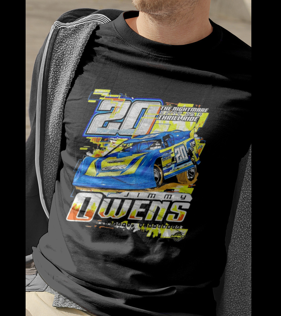 Jimmy Owens Racing 20 Nightmare Going On A Thrill Ride T-Shirt